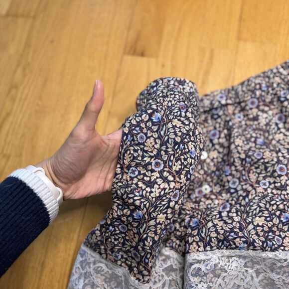 Anthropologie Victoriana Lace-Trim Shorts Multi M EUC Coquette Boudoir Boho Chic - Picture 11 of 16